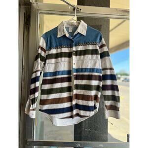 Vintage 1990’s Kikomo striped button down shirt size M
